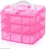 White Plastic Jewelry Box for Home Office Storage - Image 3
