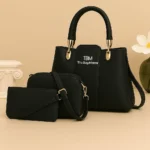 TBM 3-Piece Brown Rexine Handbag Set for Women - Image 2