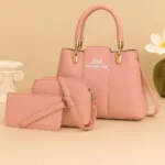 TBM 3-Piece Brown Rexine Handbag Set for Women - Image 4