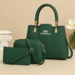 TBM 3-Piece Brown Rexine Handbag Set for Women - Image 5