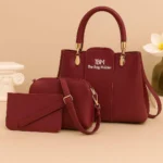 TBM 3-Piece Brown Rexine Handbag Set for Women - Image 7