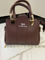 TBM 3-Piece Brown Rexine Handbag Set for Women - Image 8