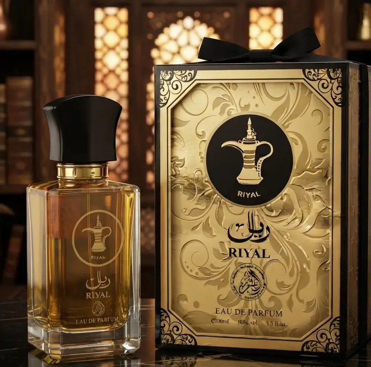 2742-281-751809-product-1.webp Riyal Eau de Parfum by Al-Fakhr Perfumes – 100 mL Unisex Long-Lasting Ambery, Citrus, Woody & Musky Fragrance - Image 1